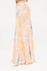 Rabanne Satin Tie Dye Maxi Skirt