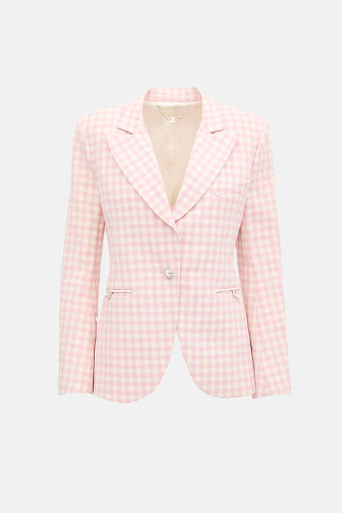 Rabanne Wool Gingham Blazer
