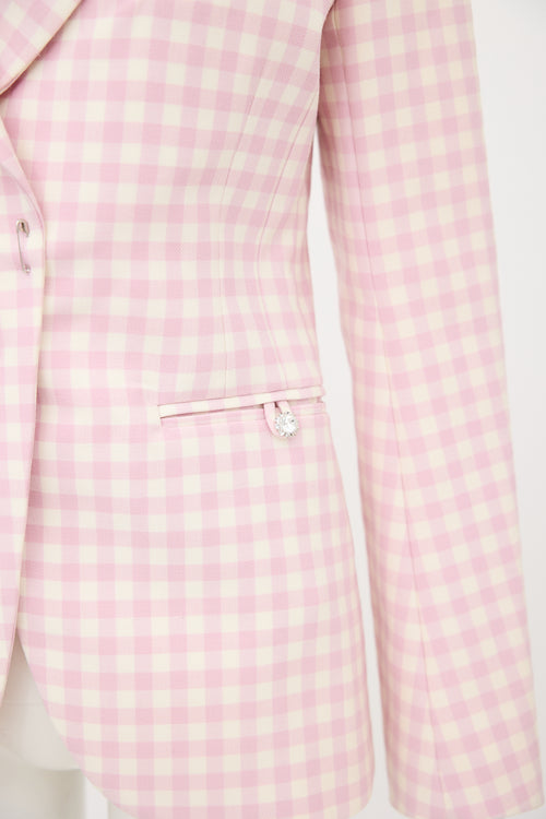 Rabanne Wool Gingham Blazer