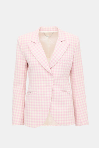 Rabanne Wool Gingham Blazer
