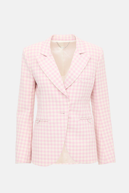 Rabanne Wool Gingham Blazer