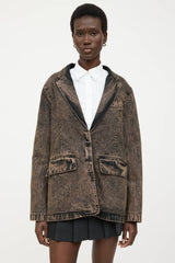 Rachel Comey Acid Wash Quincy Denim Blazer