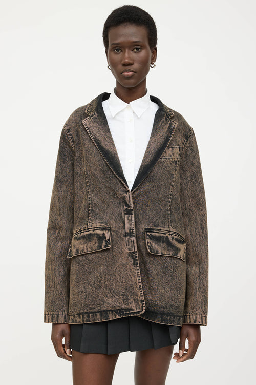 Rachel Comey Acid Wash Quincy Denim Blazer