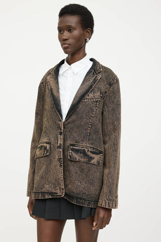 Rachel Comey Acid Wash Quincy Denim Blazer