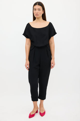Rachel Comey Black Button & Cutout Back Jumpsuit
