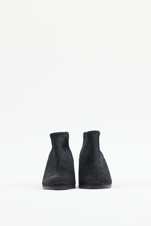 Rachel Comey Black Leather Textured Mars Boot