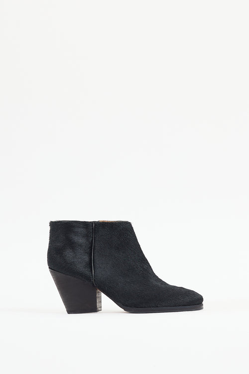 Rachel Comey Black Leather Textured Mars Boot