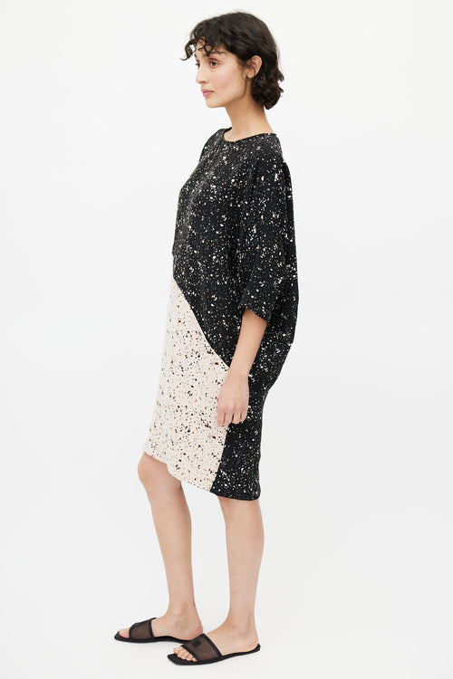 Rachel Comey Black & White Speckled Print Dress