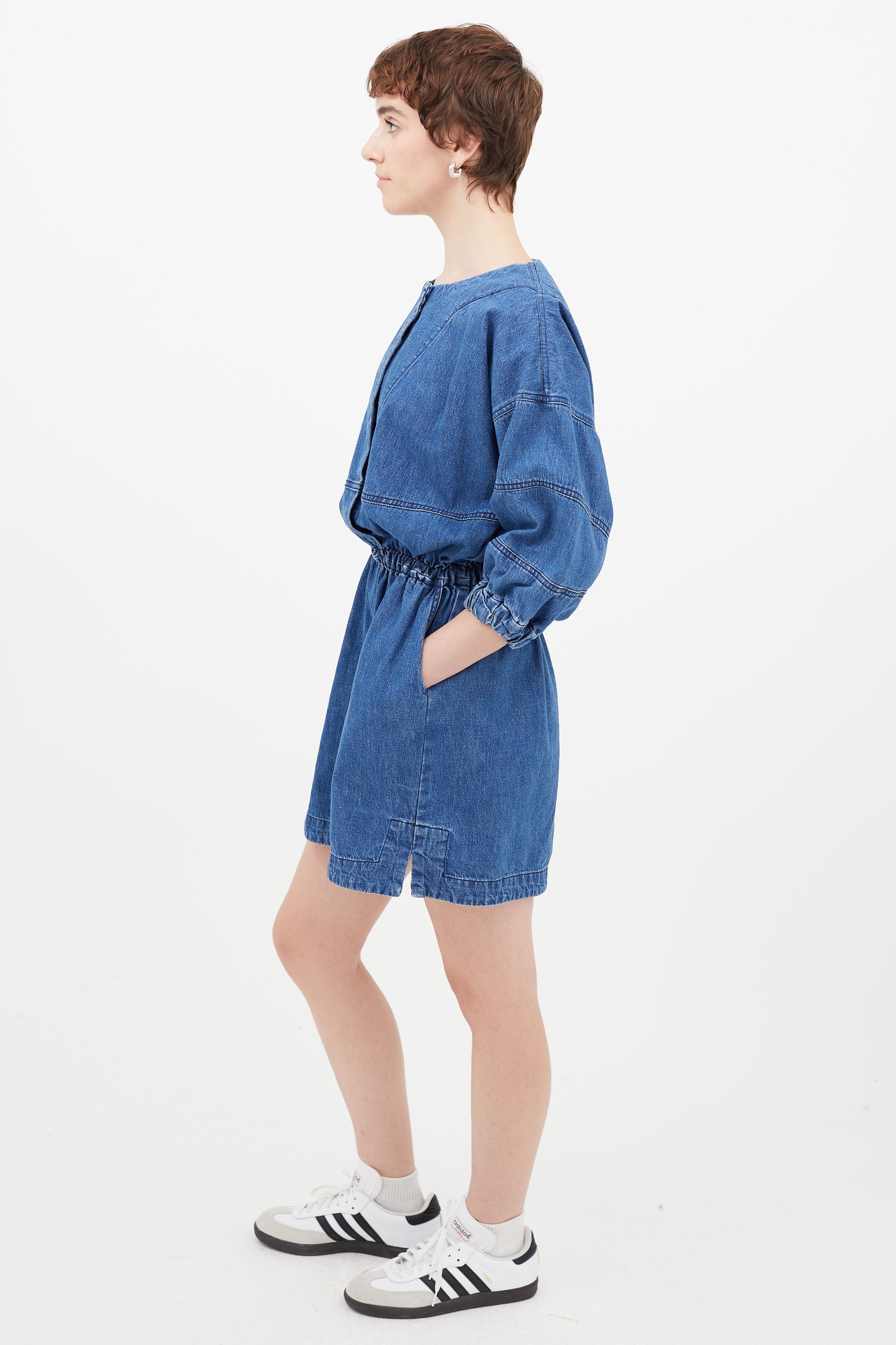 rachel comey denim dress Rachel Comey // Blue Denim Gathered Dress – VSP Consignment