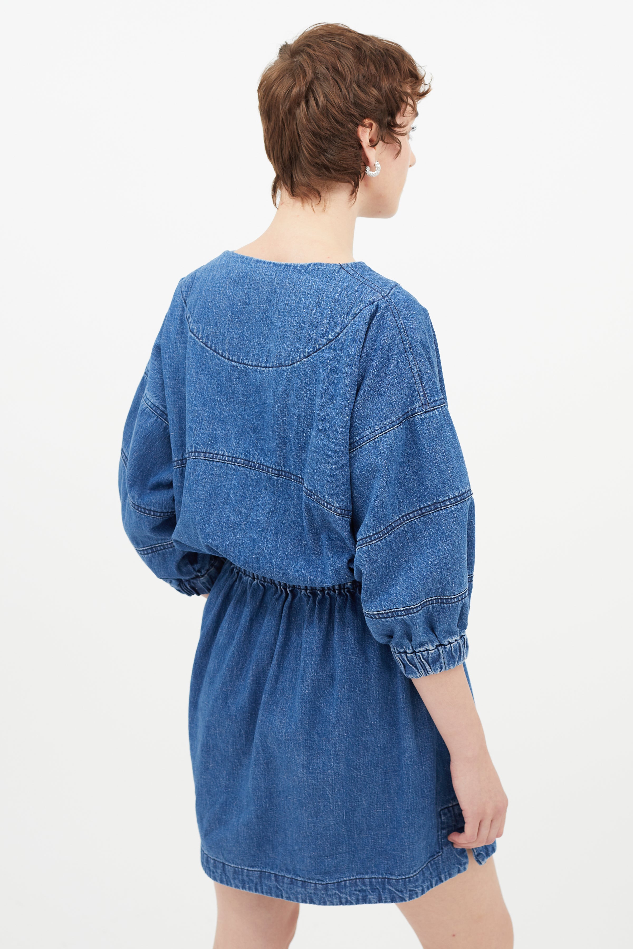 Rachel Comey // Blue Denim Gathered Dress – VSP Consignment Rachel Comey // Blue Denim Gathered Dress – VSP Consignment