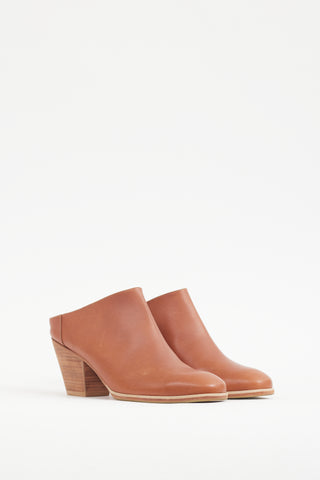 Rachel Comey Brown Leather & Wood Mule