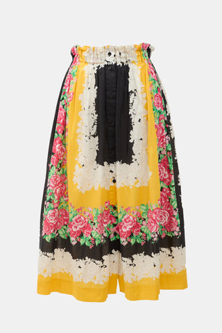 Rachel Comey Floral Button Front Skirt