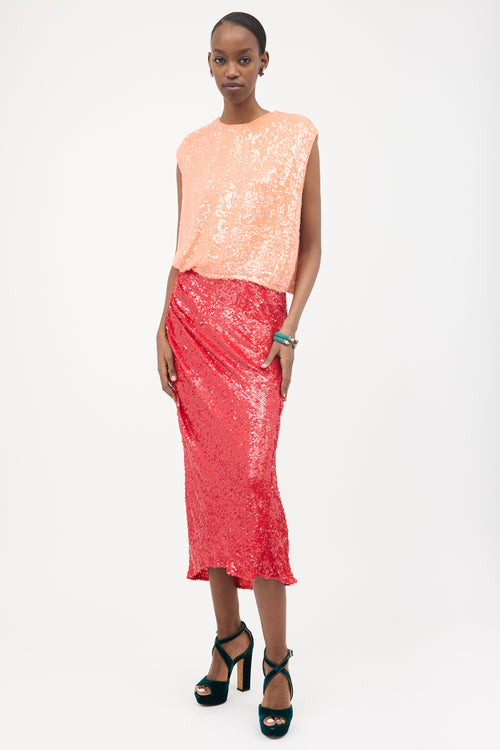 Rachel Comey Sequin Two-Tone Rini Dress