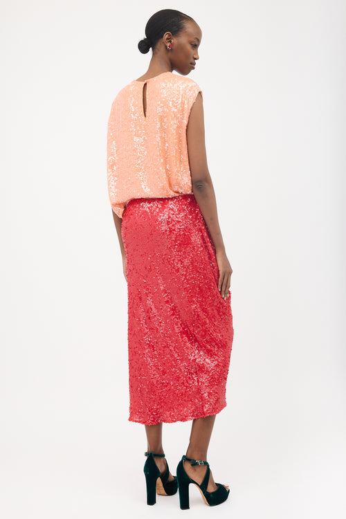 Rachel Comey Sequin Two-Tone Rini Dress
