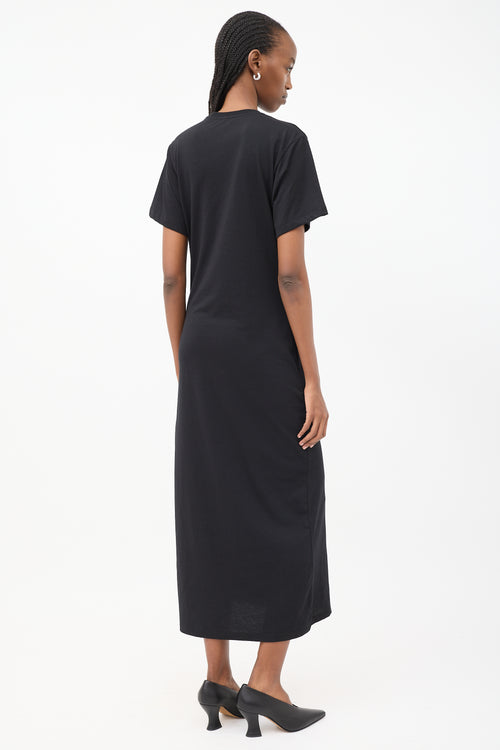 Raey Black Cotton Maxi T-Shirt Dress