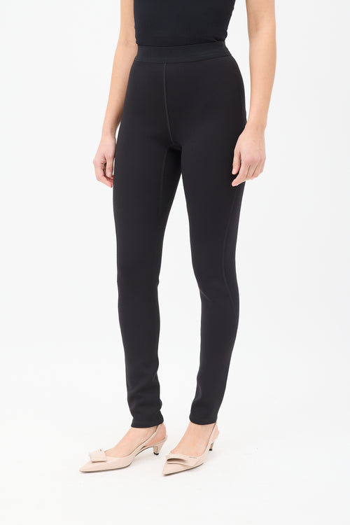 Raey Black Neoprene High Waist Leggings