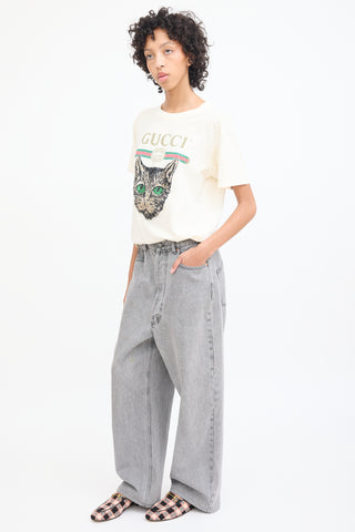 Raey Grey Wide Leg Jeans