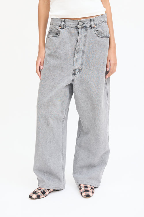 Raey Grey Wide Leg Jeans