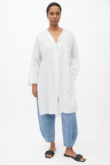 Raey White & Black Striped Tunic