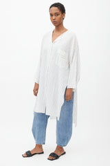 Raey White & Black Striped Tunic