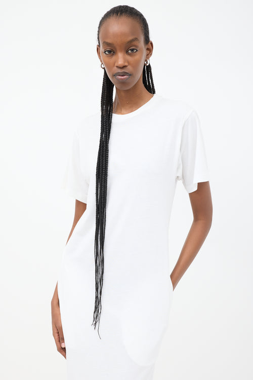 Raey White Cotton Maxi T-Shirt Dress