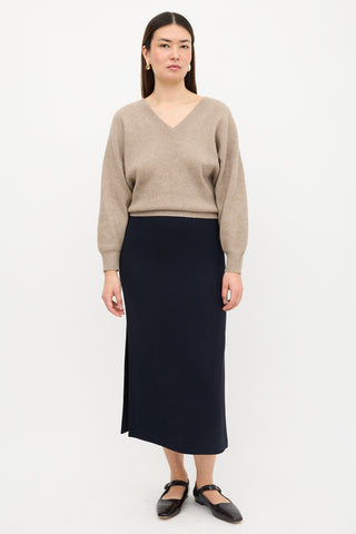 Raey Wool Midi Skirt