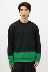 Raf Simons Black & Green Gradient Sweatshirt