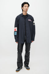 Raf Simons Black & Multicolour Nylon Patched Shirt