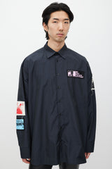 Raf Simons Black & Multicolour Nylon Patched Shirt