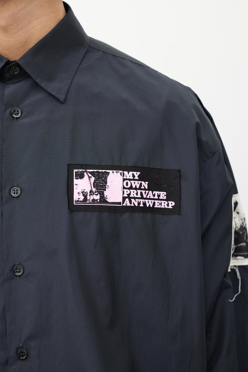 Raf Simons Black & Multicolour Nylon Patched Shirt
