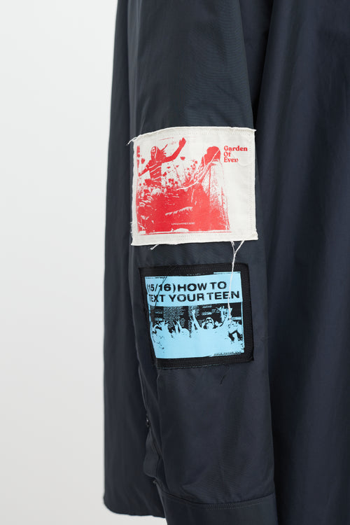 Raf Simons Black & Multicolour Nylon Patched Shirt