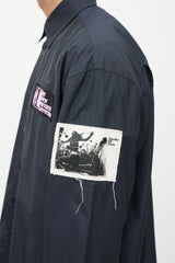 Raf Simons Black & Multicolour Nylon Patched Shirt