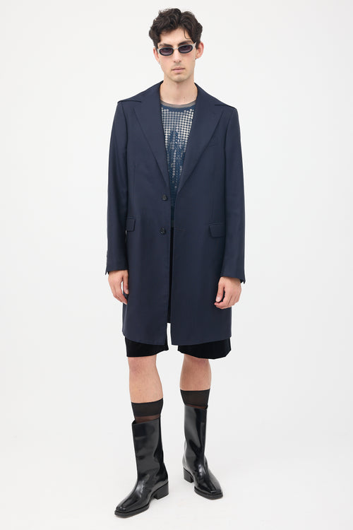 Raf Simons Navy Sailor Top Coat