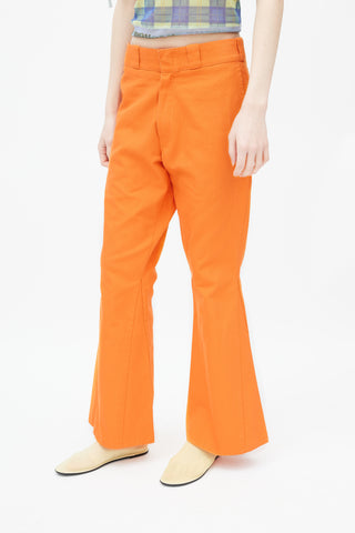 Raf Simons Orange Flared Trouser