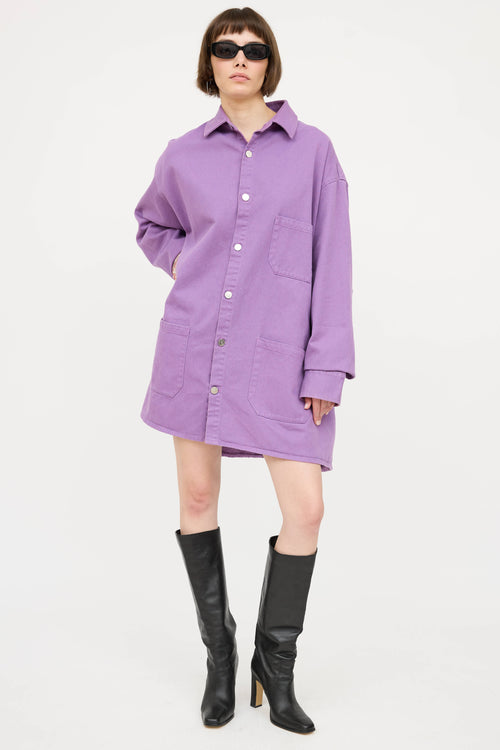 Raf SimonsOversized Denim Logo Shirt