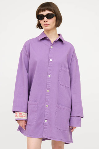 Raf SimonsOversized Denim Logo Shirt