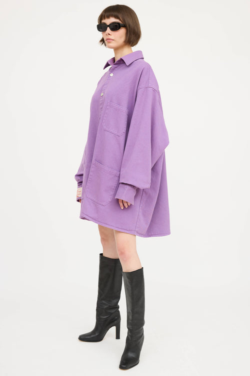 Raf SimonsOversized Denim Logo Shirt