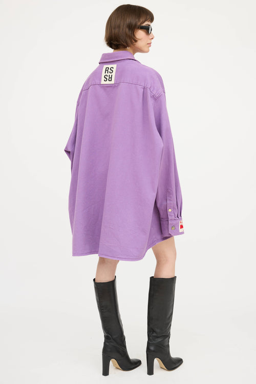 Raf SimonsOversized Denim Logo Shirt