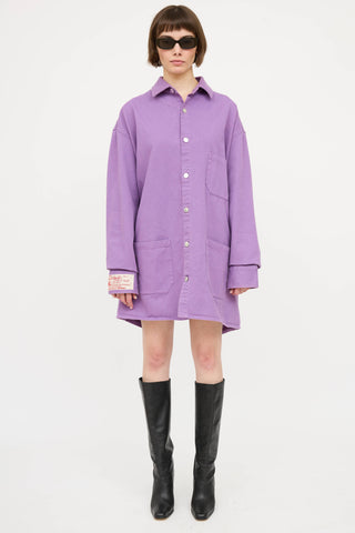 Raf SimonsOversized Denim Logo Shirt