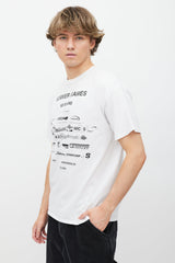 Raf Simons White & Black Summer Games Printed T-Shirt
