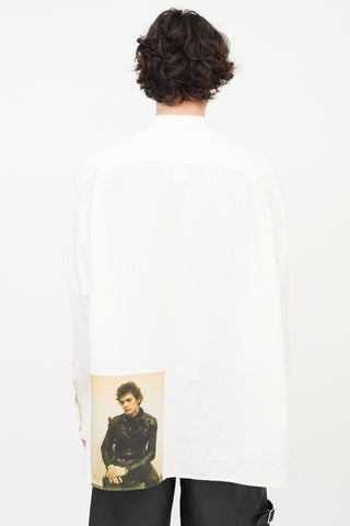 Raf Simons X Robert Mapplethorpe SS 2017 Cream Linen  Graphic Shirt