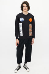 Raf Simons x Sterling Ruby Black & Multicolour Patch Sweatshirt