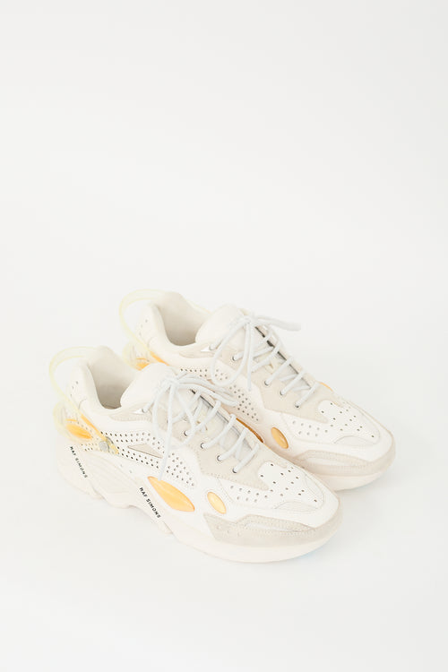 Raf Simons White & Multi Leather Cylon-21 Sneaker