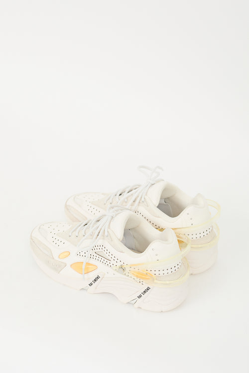 Raf Simons White & Multi Leather Cylon-21 Sneaker