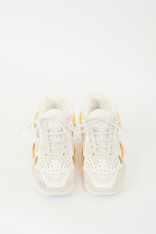 Raf Simons White & Multi Leather Cylon-21 Sneaker