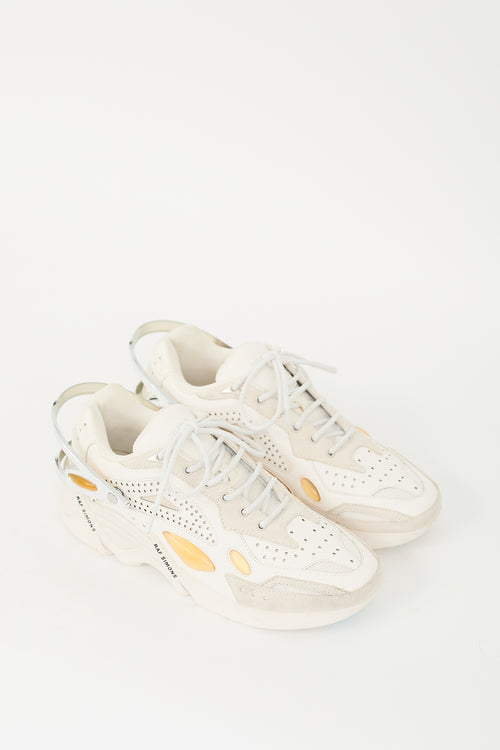 Raf Simons White & Multi Leather Cylon-21 Sneaker