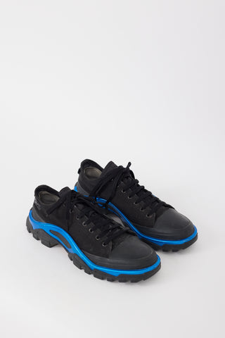 Raf Simons X Adidas Black & Blue Detroit Runner Sneaker