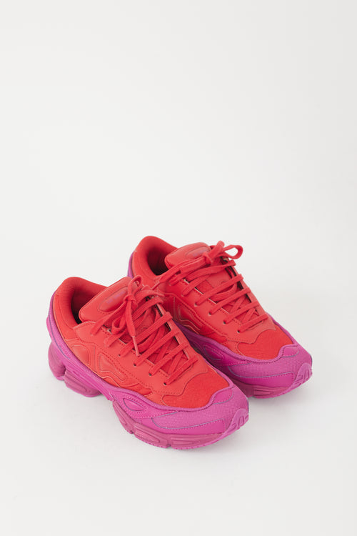 Raf Simons X Adidas Red & Purple Ozweego Sneaker