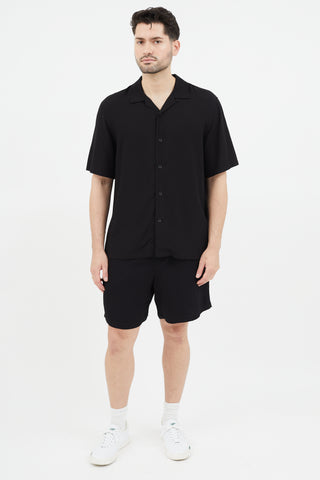 Rag & Bone Black Short Sleeve Shirt