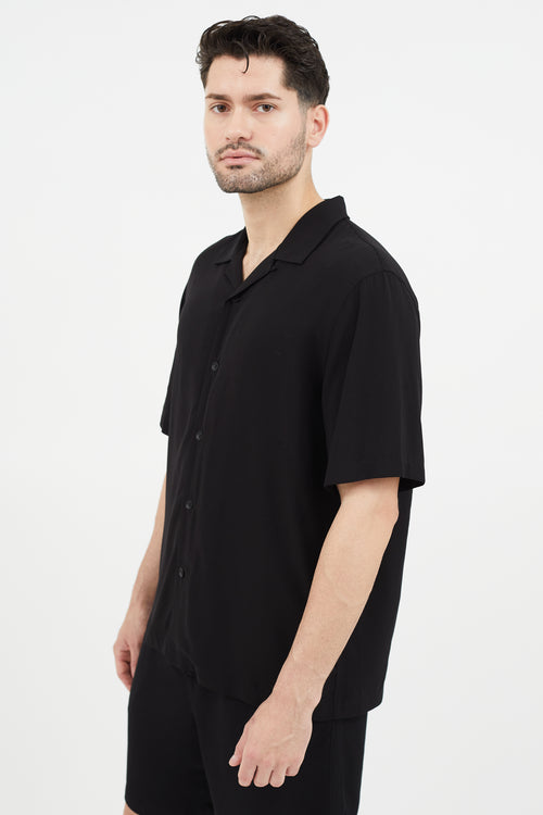Rag & Bone Black Short Sleeve Shirt